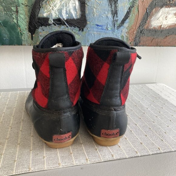 Chooka Duck Boots Buffalo Plaid Mud Outdoors Fall Size 10 - Picture 4 of 10